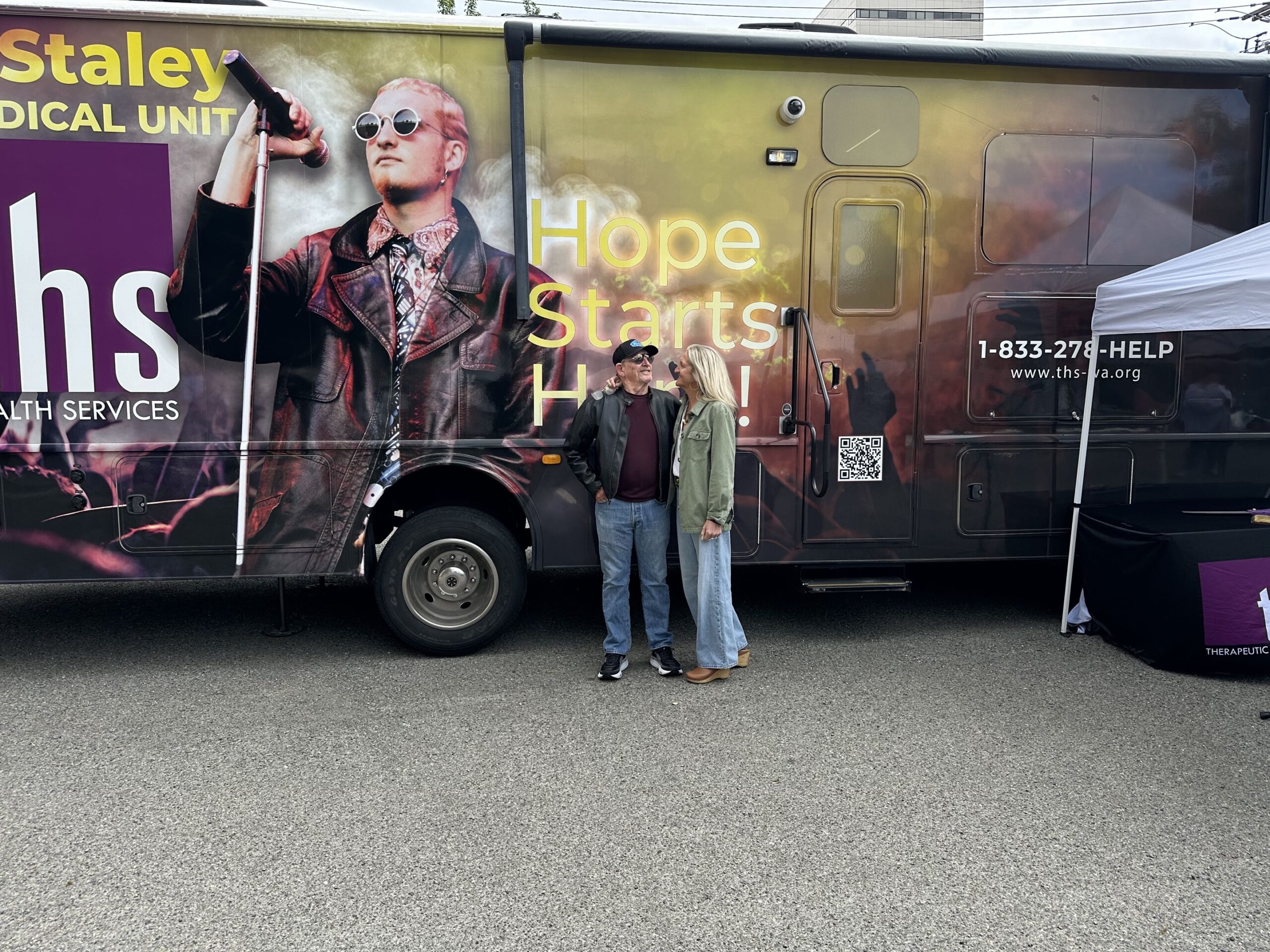 Ribbon cutting ceremony for the Layne Staley Mobile Medical Unit