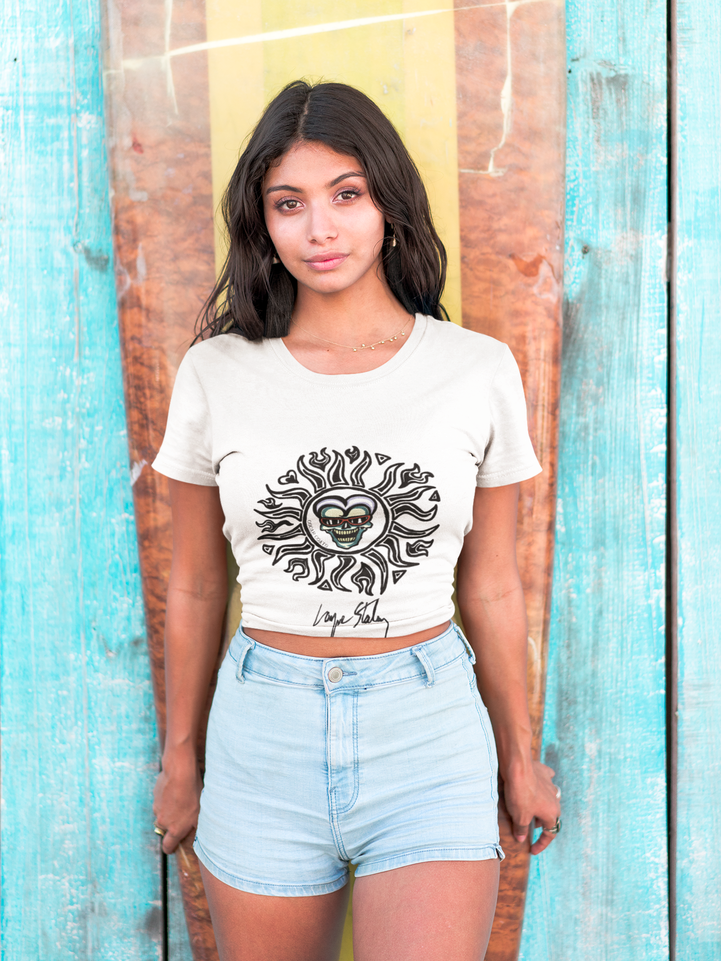 Layne Staley - V-Neck Tee — Wayne Stanley Signature Sunheart Design