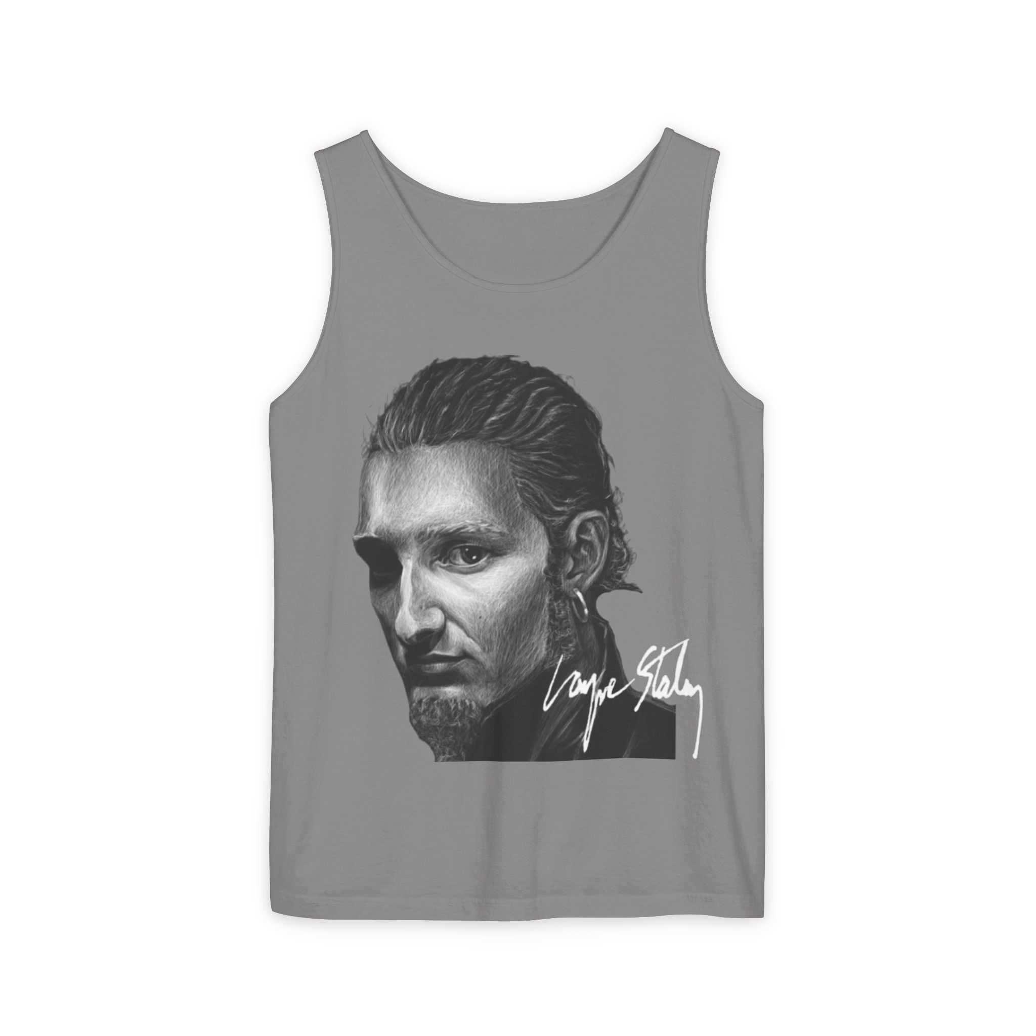 Layne Staley - Portrait Tank Top – Official Tribute Tank | Unisex Garment-Dyed Cotton - Image 3