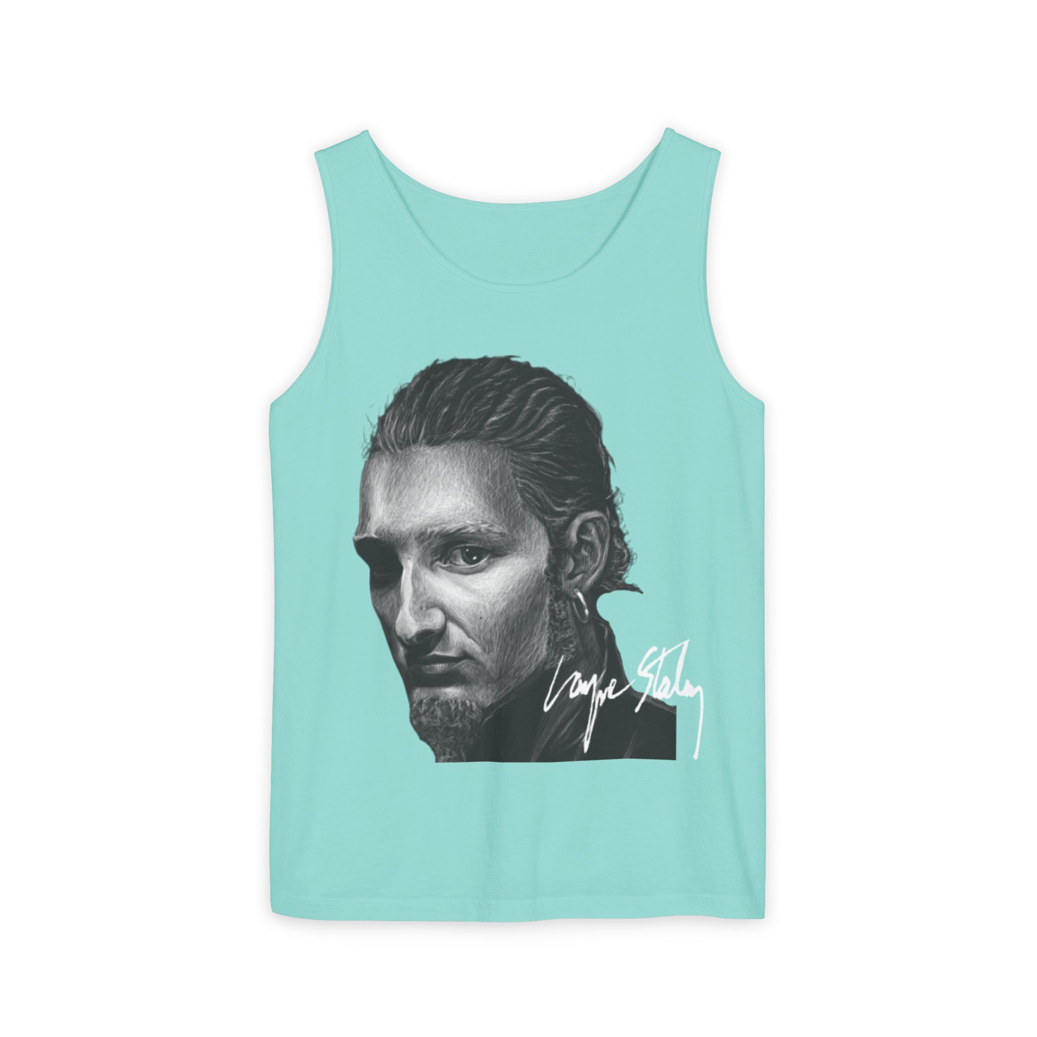 Layne Staley - Portrait Tank Top – Official Tribute Tank | Unisex Garment-Dyed Cotton - Image 6