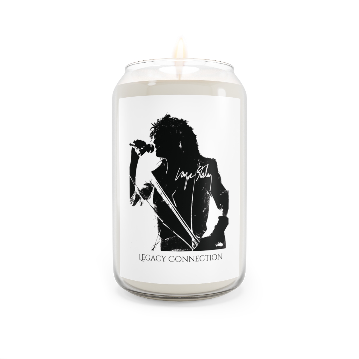Layne Staley - Legacy Connection - Soy Candle 13.75oz — 'Legacy Connection' Black & White Musician Design